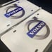 Volvo Brand New Front Vanity Metal Plate Frame Holder (2 Pack)