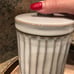 Hearth & Hand Reactive Glaze Stoneware Bathroom Canisters & Soap Dish .