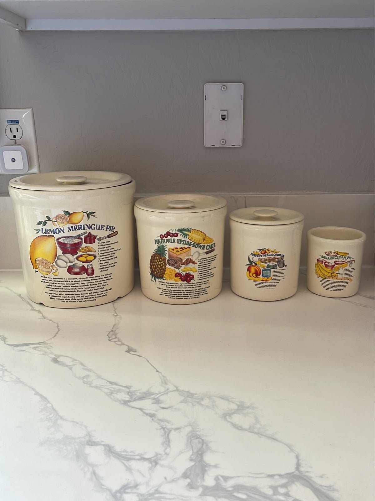 Vintage CALIF USA Pottery Kitchen Canisters - VHTF