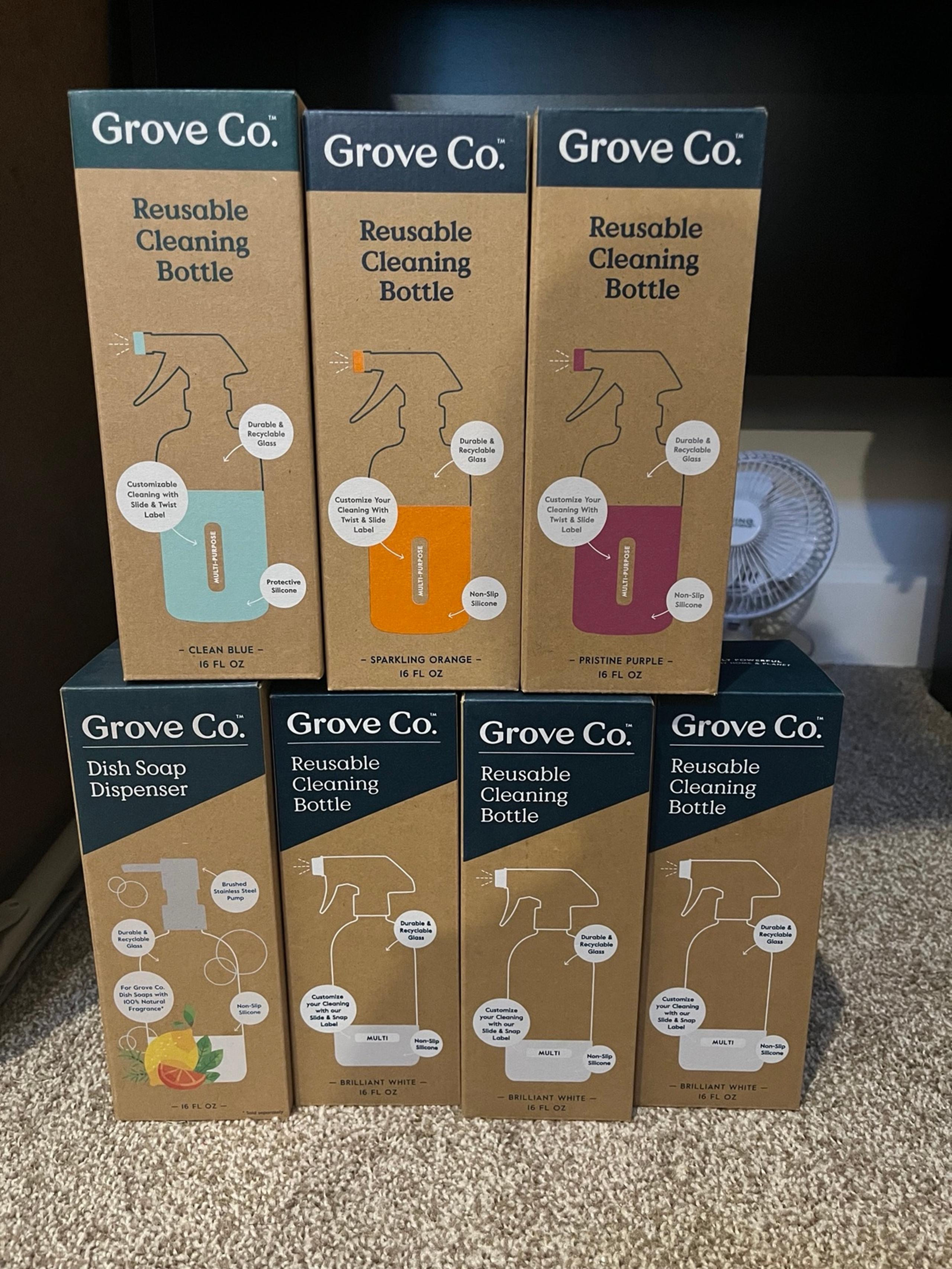 Grove Co Reusable Cleaning Bottle Bundle - Worth $105