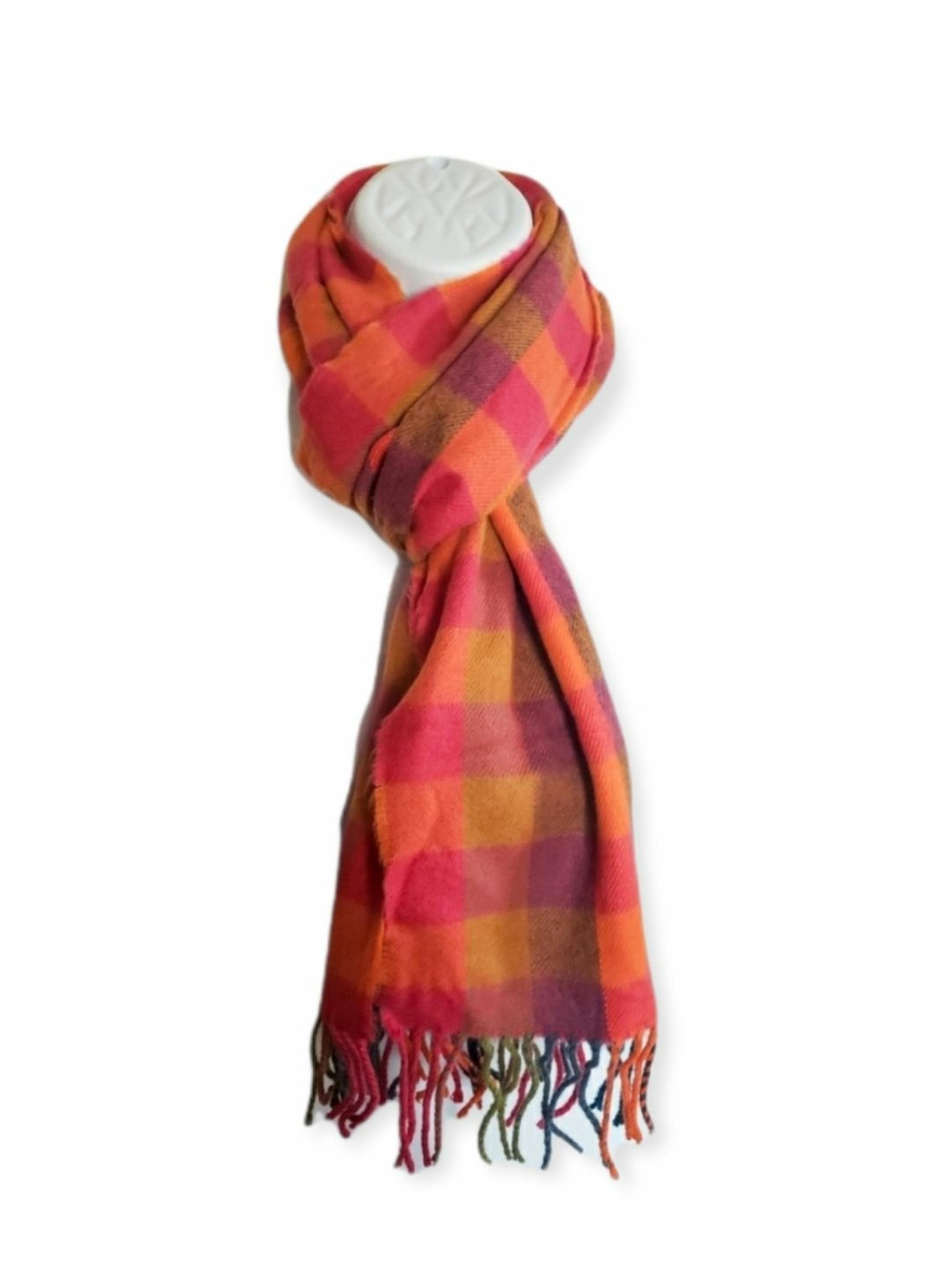 NEW! Multicolored Plaid Scarf