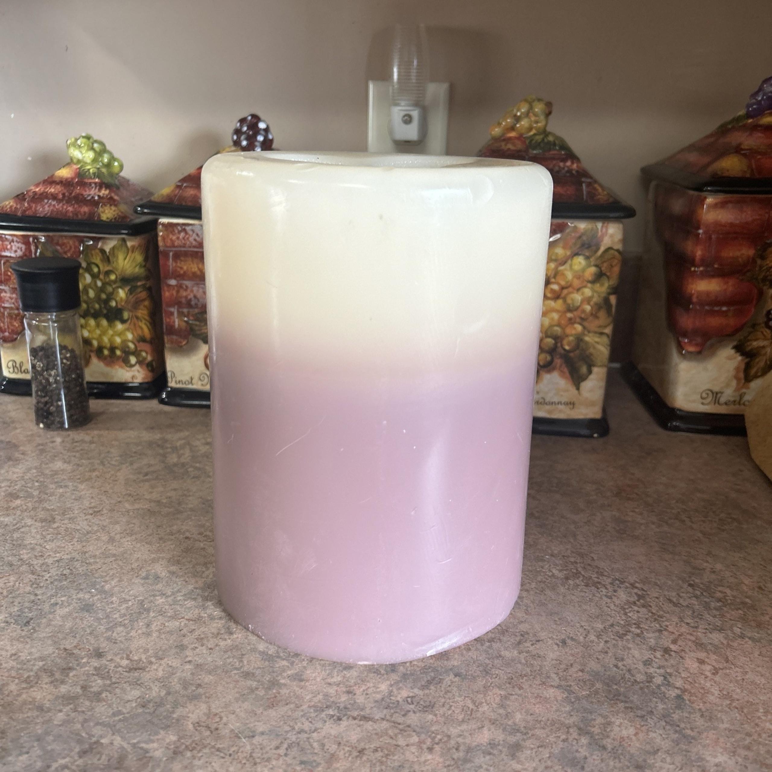 Partylite Creamy Cocoa Swirl 6X8 Large 3-Wick Candle Retired Pillar Home Decor