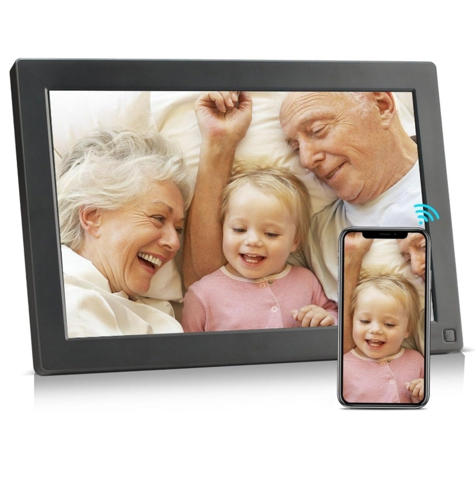 BSIMB 10.1 Inch Smart Digital Picture Frame, 1280x800 HD, WiFi, Black, X00459HK1