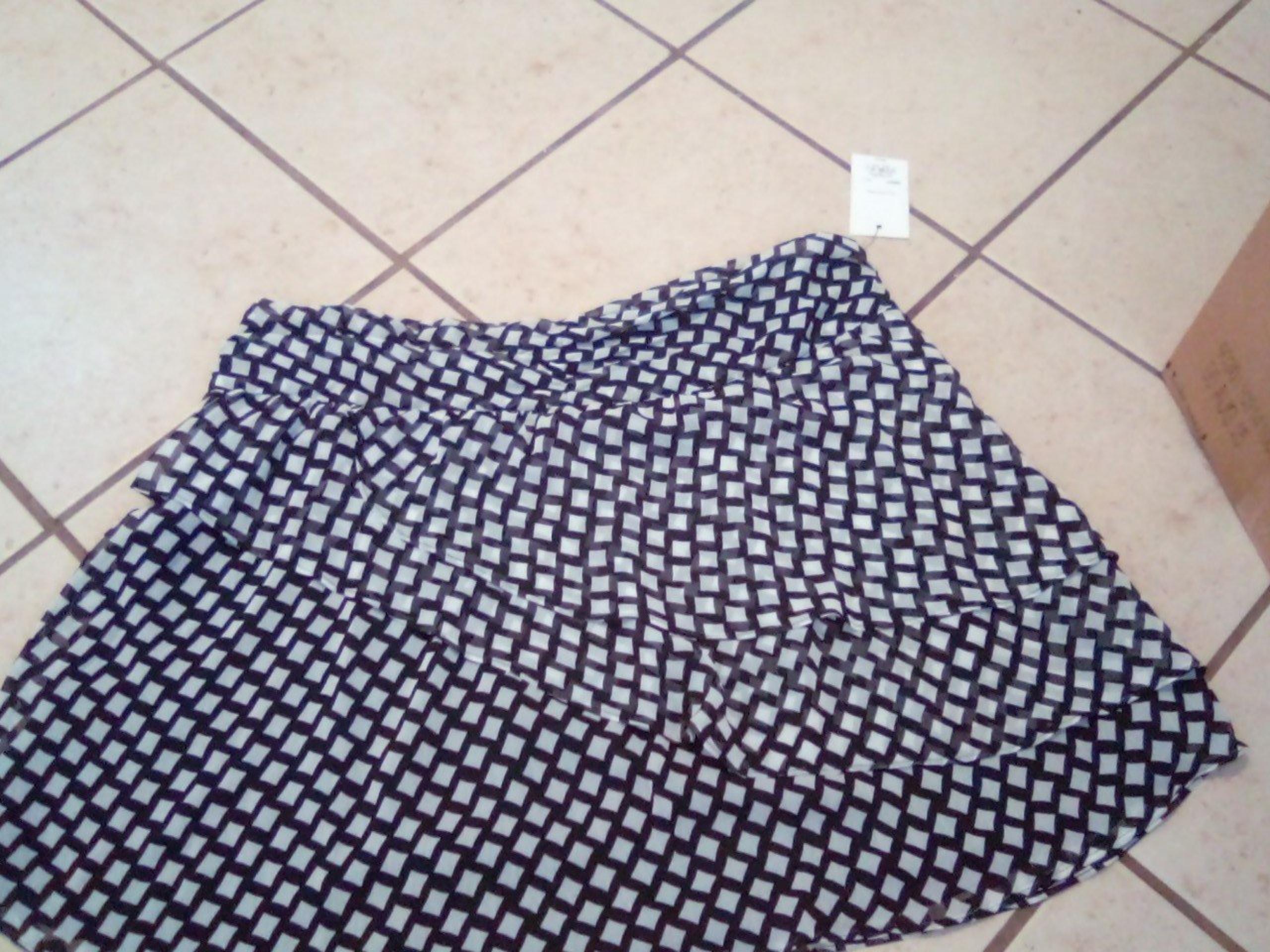 Nine West Black/White Skirt XL NWT