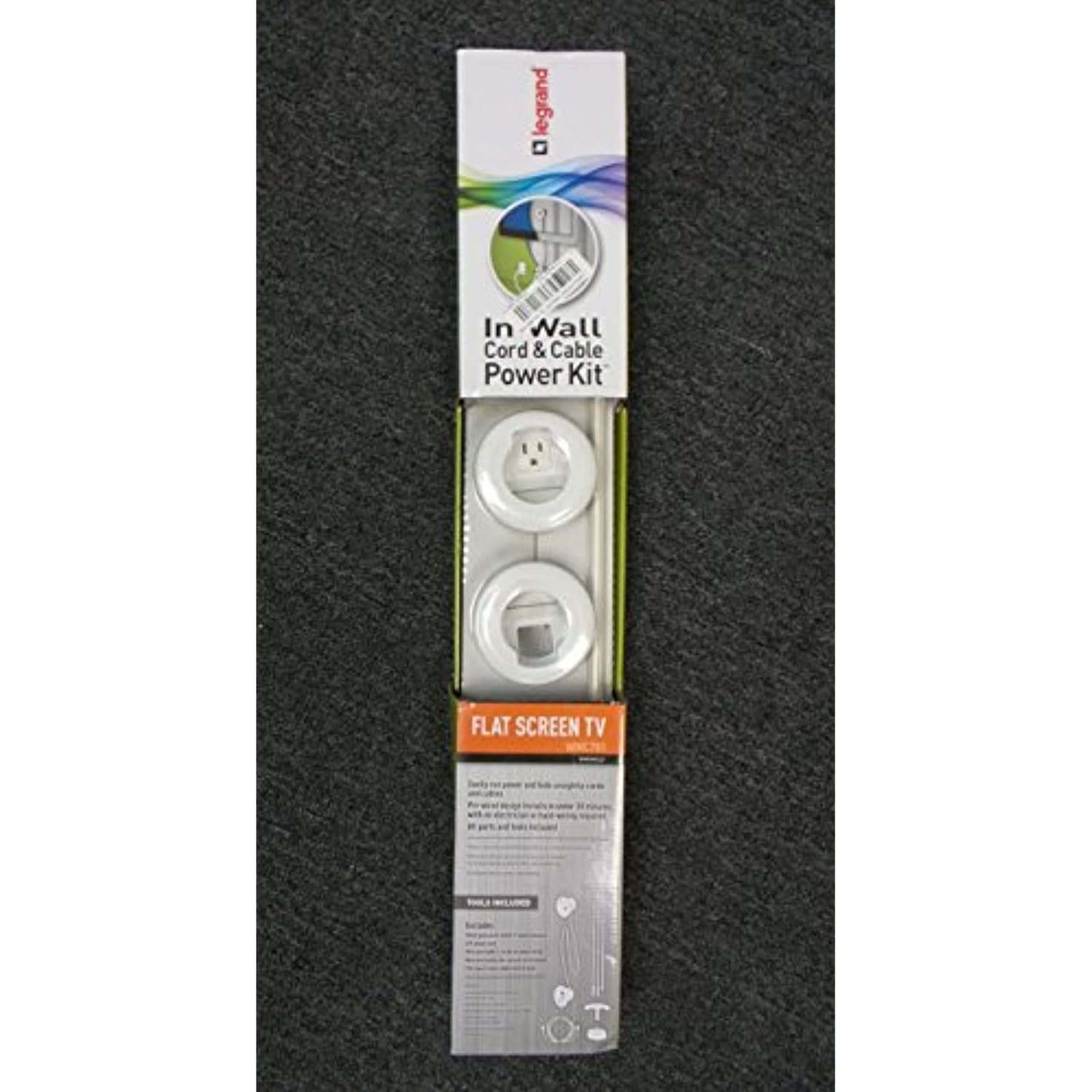 Legrand In-Wall Wiremold Cord & Cable Power Kit WMC701 White