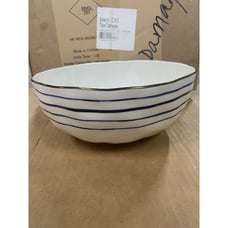 Lenox Blue 1-Piece Nesting Porcelain White Bowl NWD
