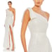 NWT 598 Mac Duggal white pearl and sequin gown!