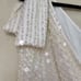 NWT 598 Mac Duggal white pearl and sequin gown!