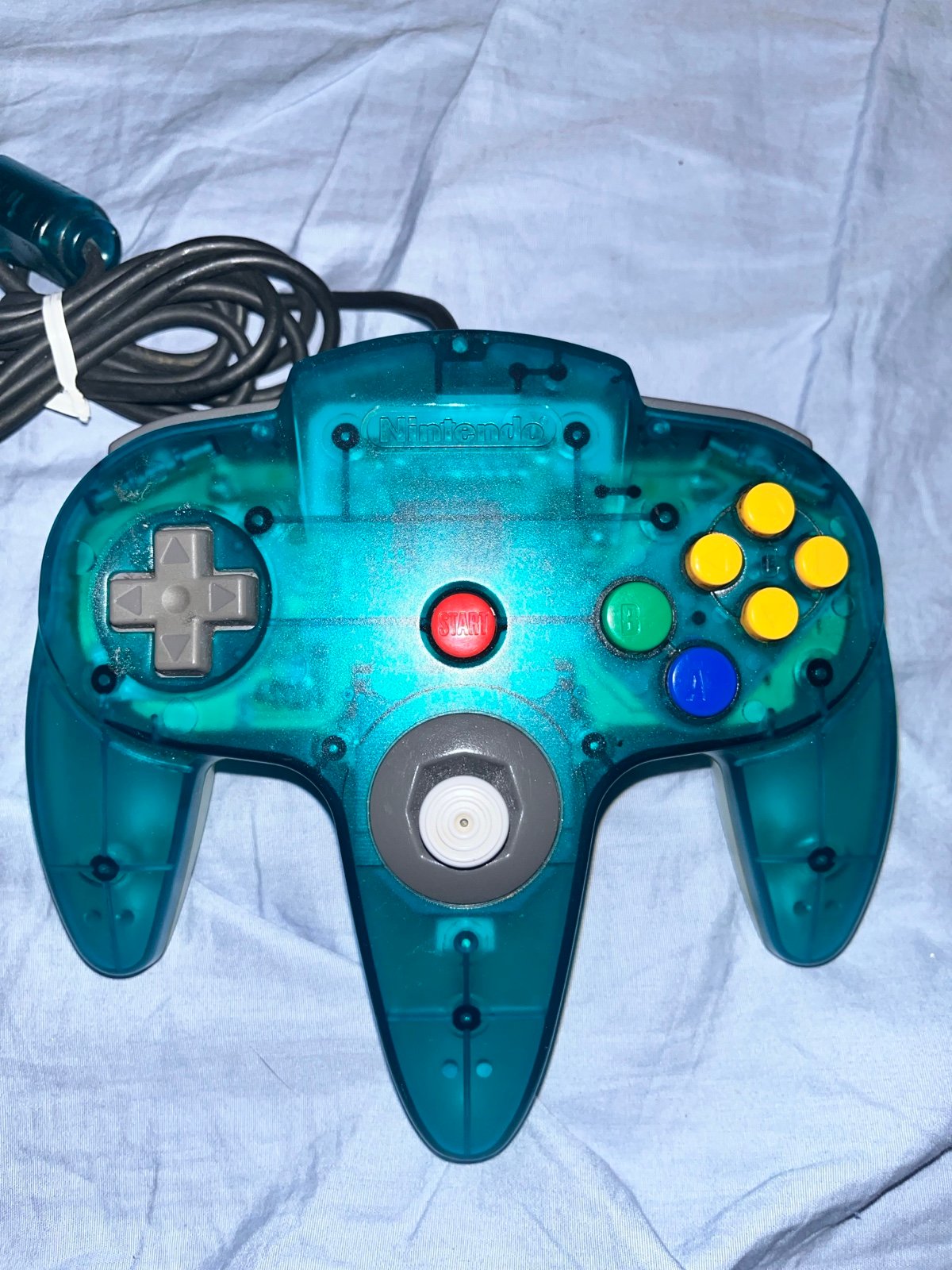 N64 Nintendo 64 Ice Blue Controller
