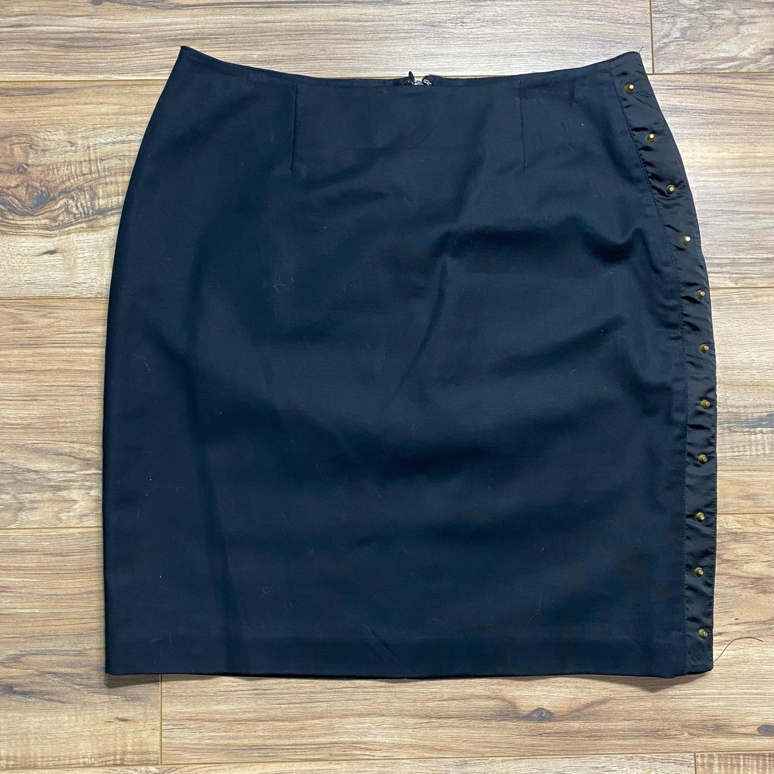 Women’s Worthington Black Mini Skirt with Gold Studds