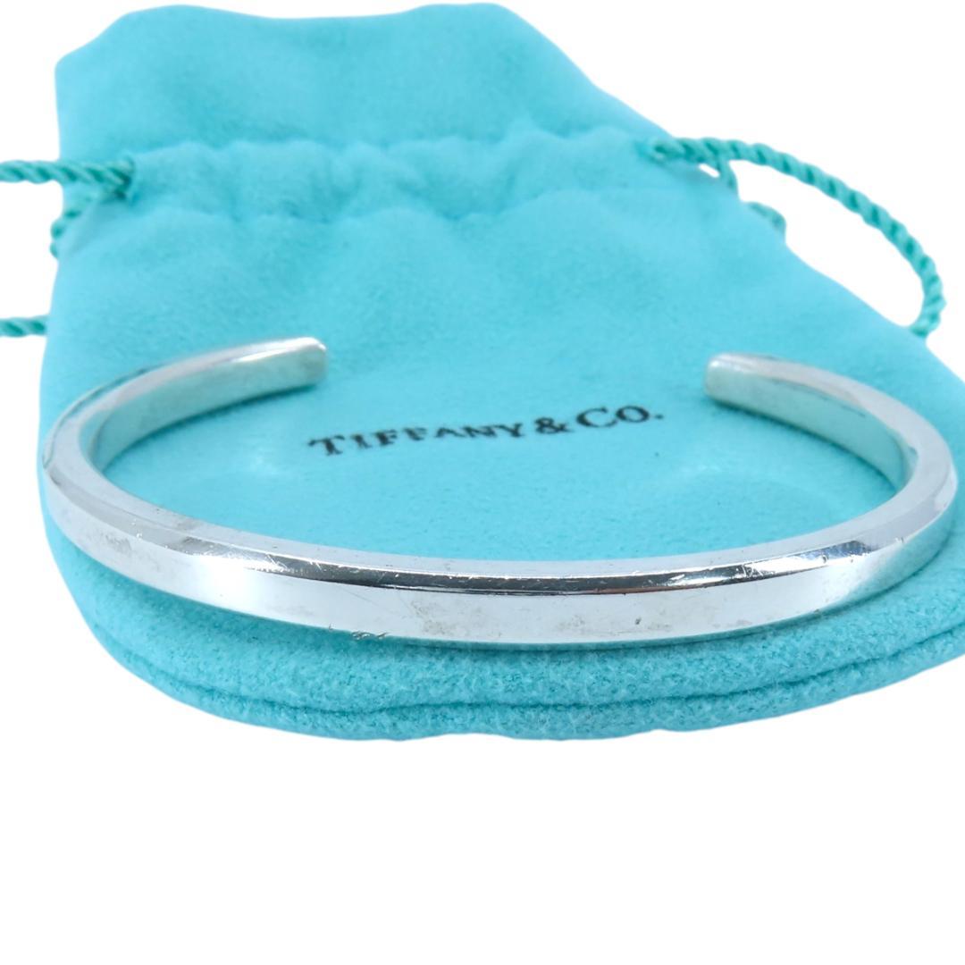 Tiffany & Co. Makers Silver Cuff Bangle SV Ag925 YO207