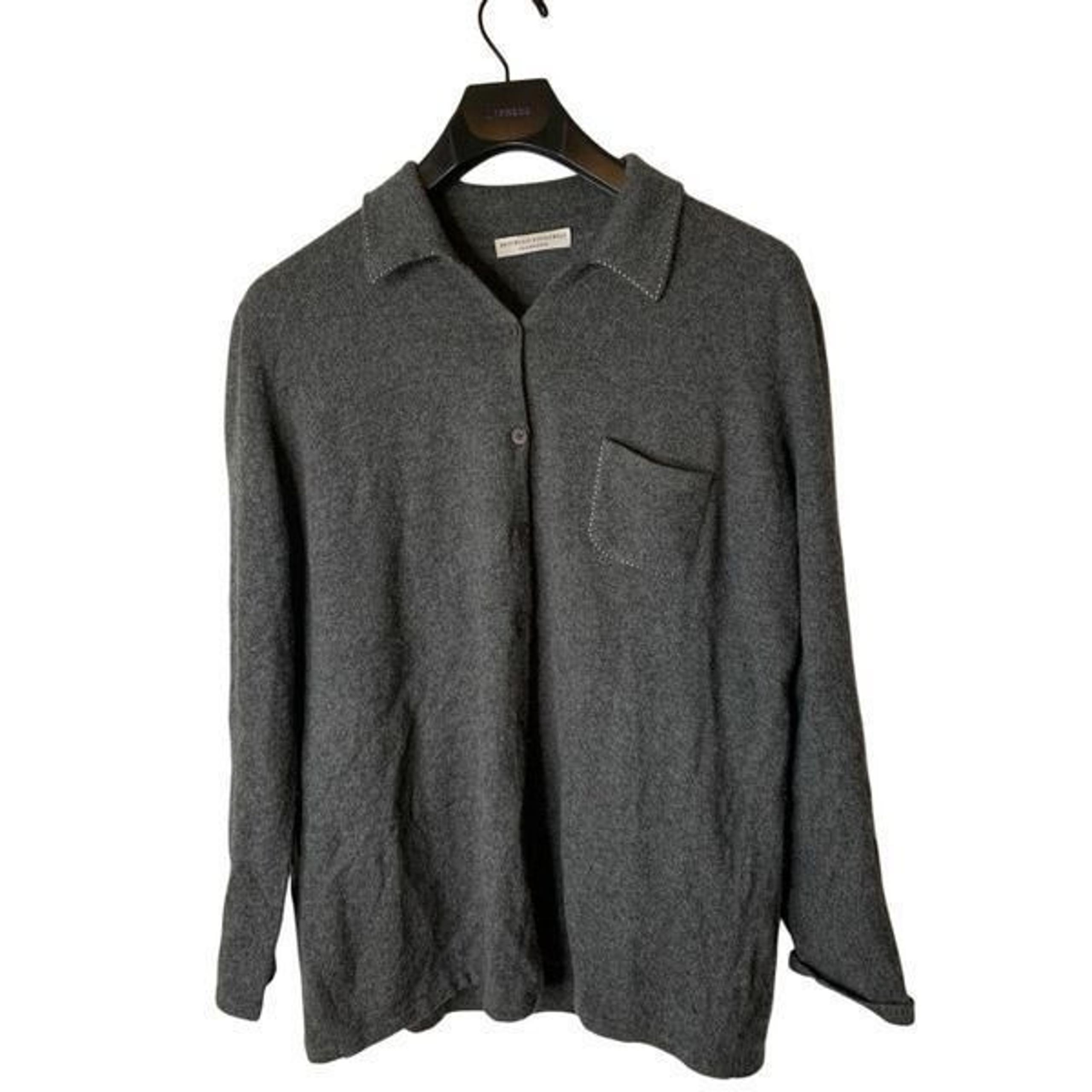 100% cashmere cardigan sweater gray women's size XL - Brunello Cucinelli