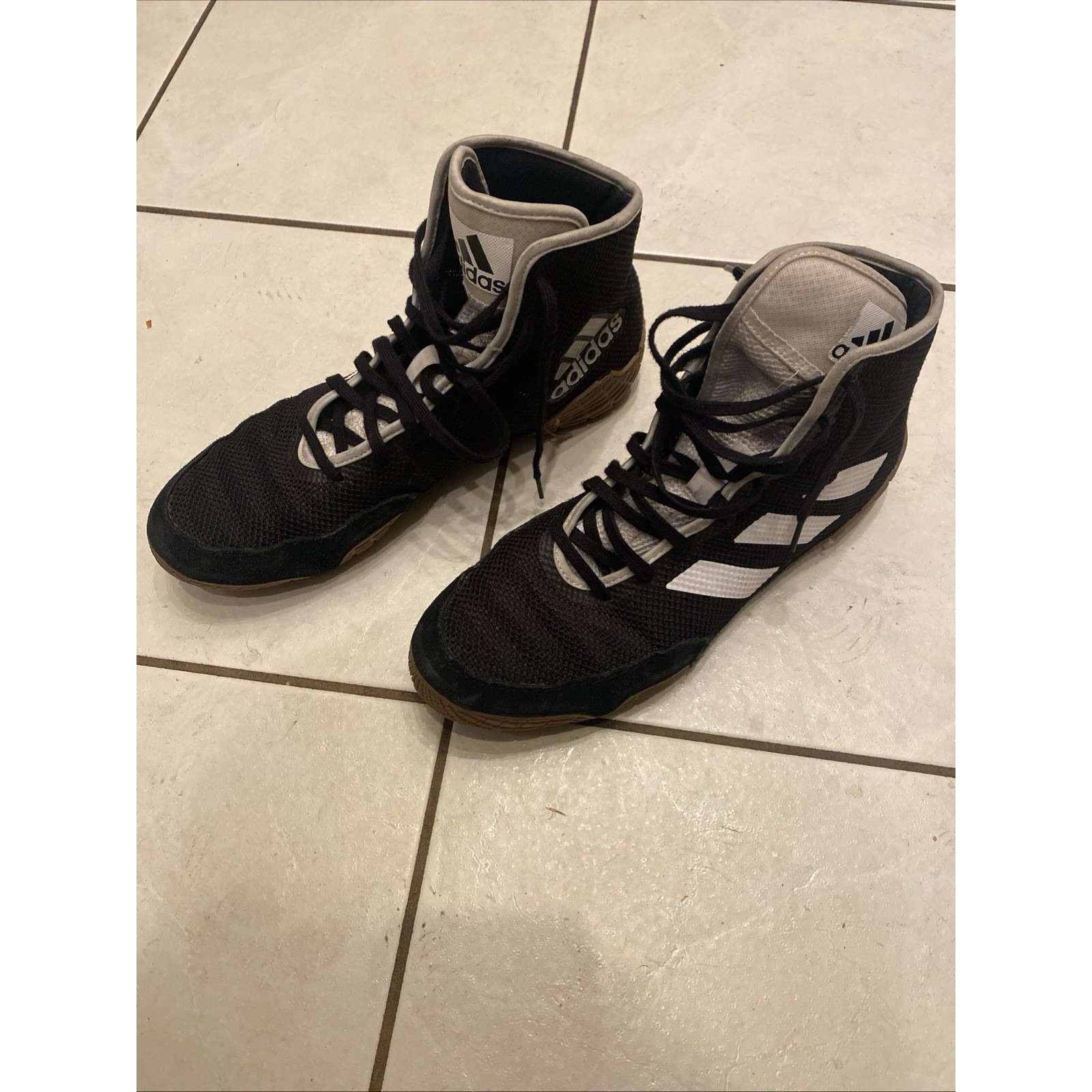 Adidas Wrestling Tech Fall 2.0 Shoes Size 12 US EU 11.5 Black Gumsole 99.99