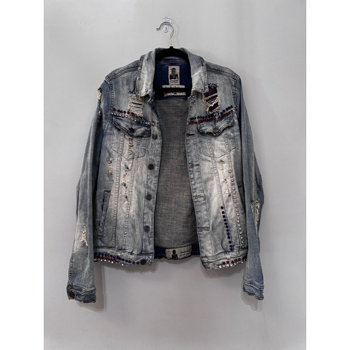 Industrial Indigo Denim Stretch Jacket size Medium