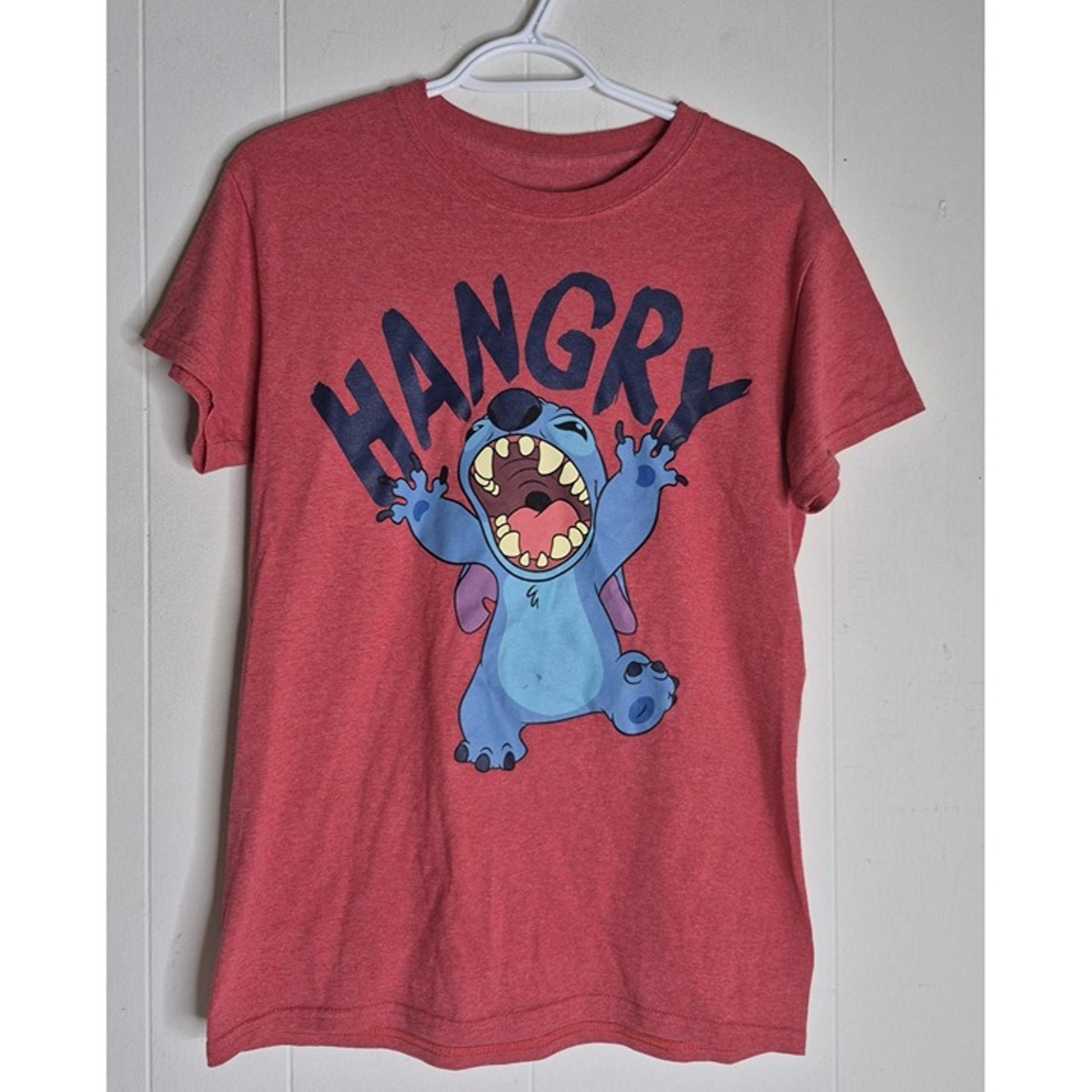 Disney Lilo & Stitch Hangry Red Tshirt size S Short Sleeve