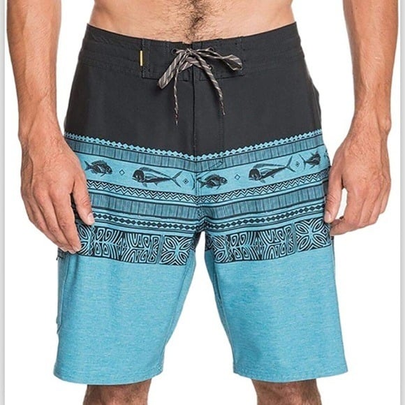Quiksilver Men's Angler Triblock Beachshort 20 Swim Trunk with Bottle Opener