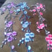 Multi color Cherry Blossom Appliques. #