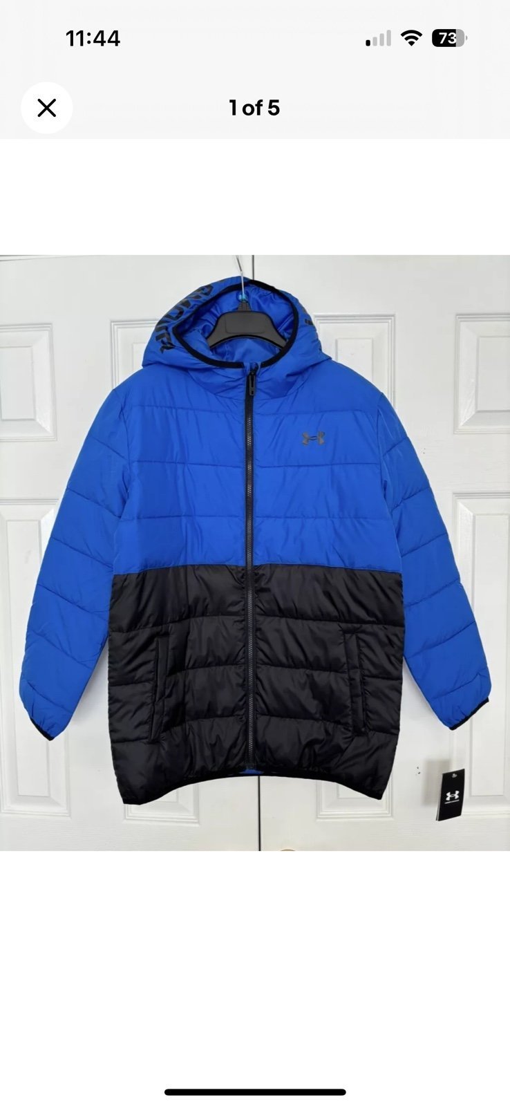 Under Armour Boys Pronto Colorblock Hood Lightweight Puffer Jacket YXL 18 20 NWT