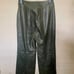 Antonio Melani High Rise Army Green Cropped Leather Pants