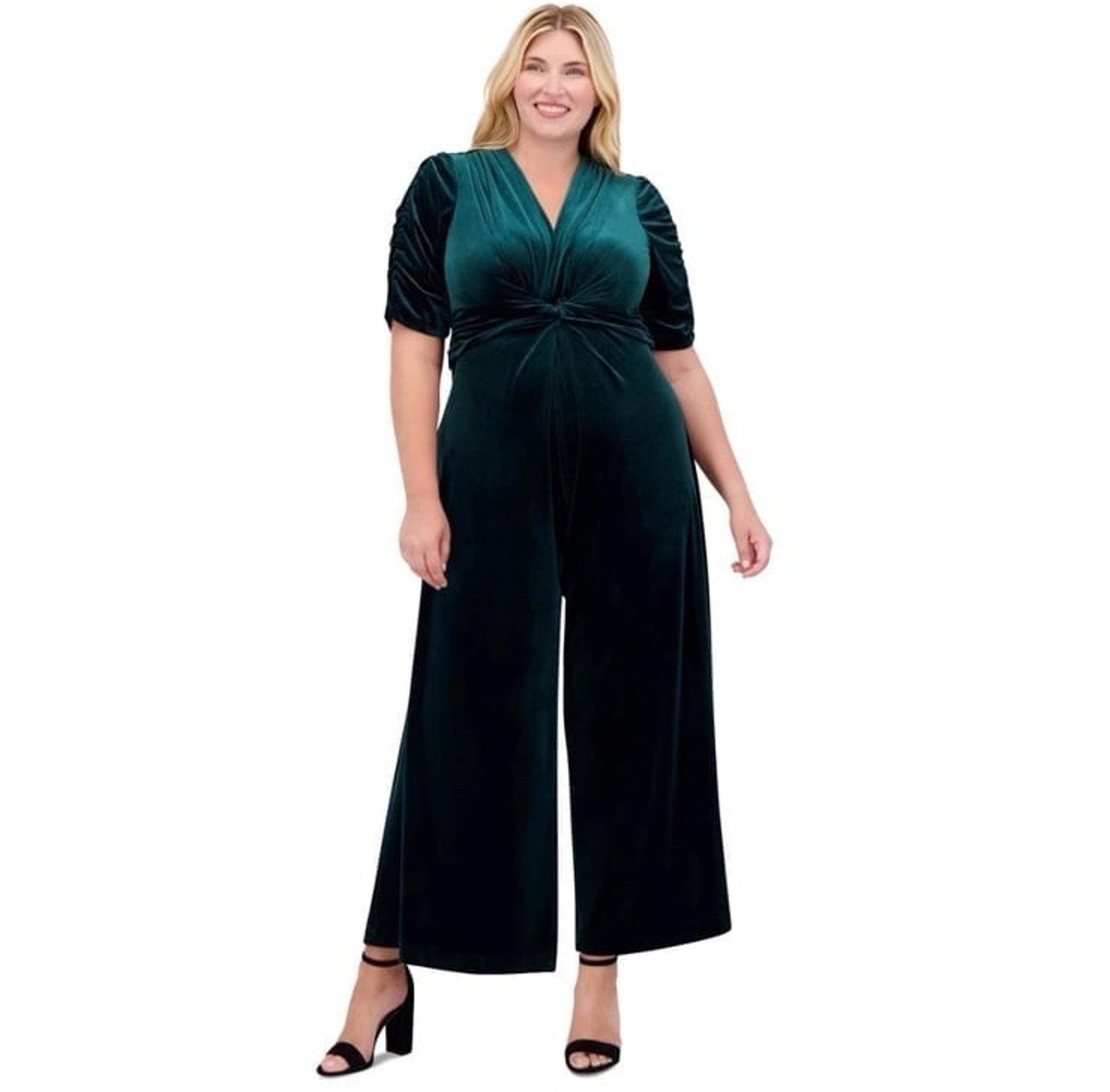 Vince Camuto Velvet Jumpsuit Pants Suit Romper sz 16