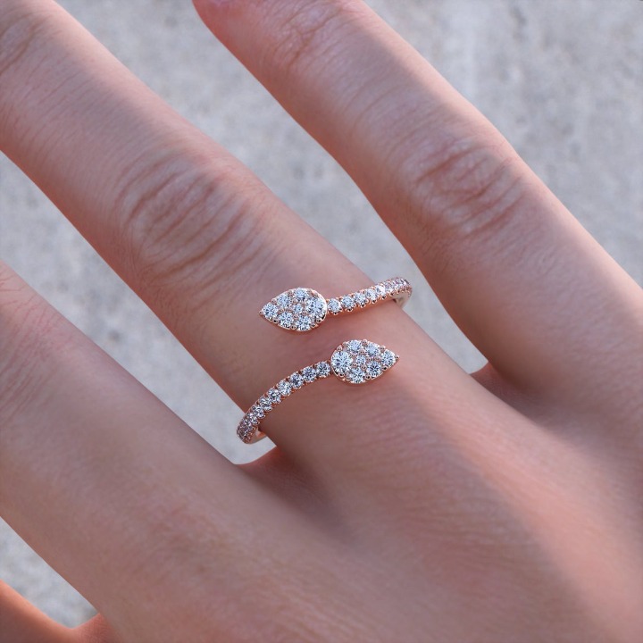 .45ct Natural Diamond Band 14K Rose Gold