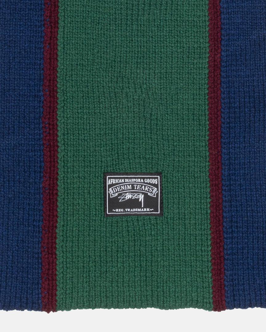 レア【STUSSY】STUSSY & DENIM TEARS KNITTED STRIPE SCARF ☆ STÜSSY & DENIM TEARS Striped Scarf
