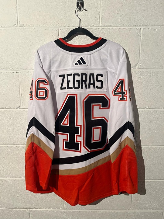 NWT Adidas NHL Trevor Zegras Anaheim Ducks Authentic Reverse Retro 2.0 Jersey