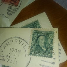 Benjamin Franklin stamp vintage very old