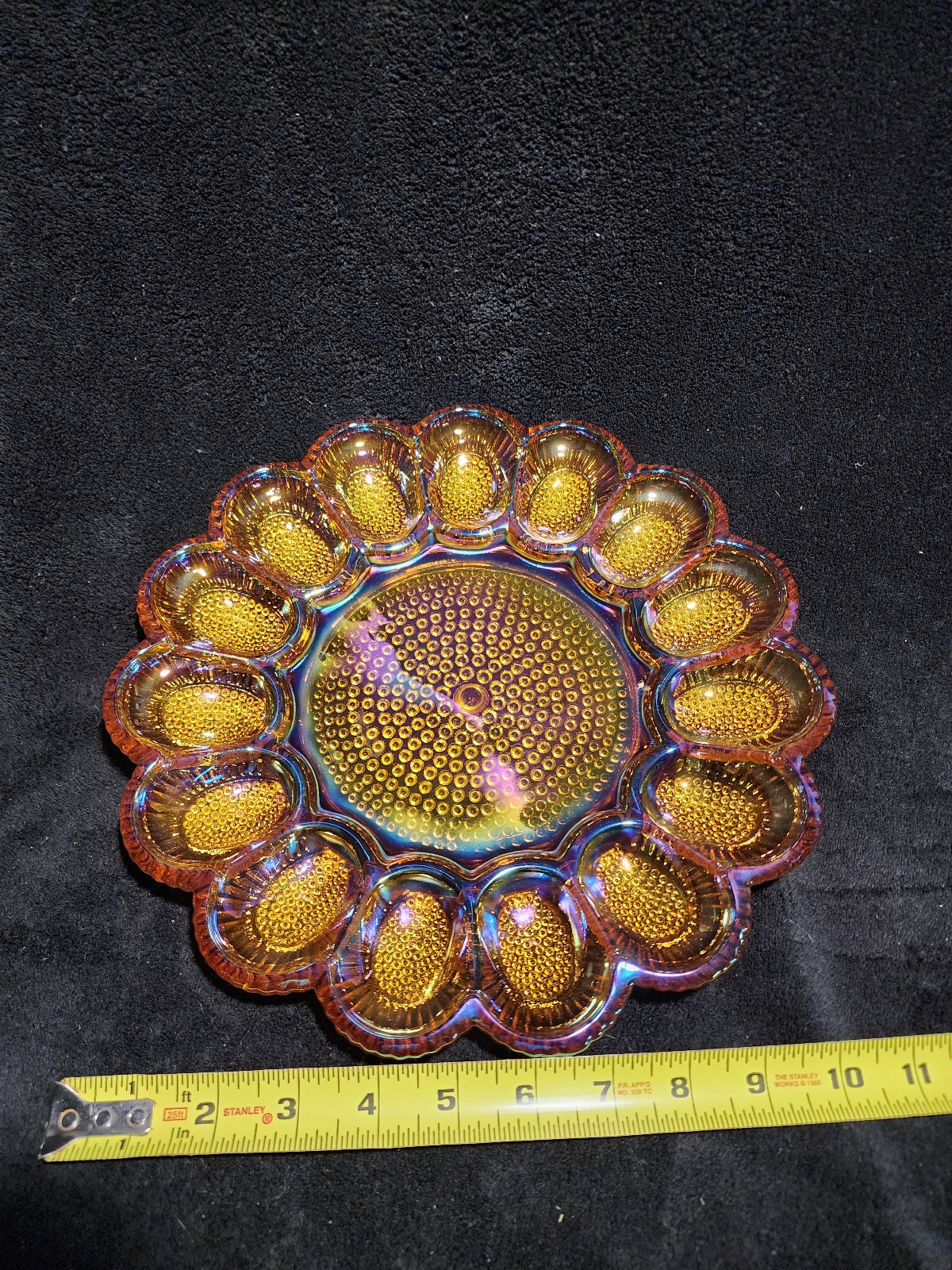 Carnival Glass Egg Relish