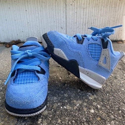 GUC Jordan 4 Retro TD University Blue Toddler Size 4C