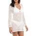 NWT La Blanca Waverly Covers Crochet V-Neck Tunic Cover Up - Ivory size S