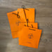 Hermes Authentic Orange shopping bag Set - Large