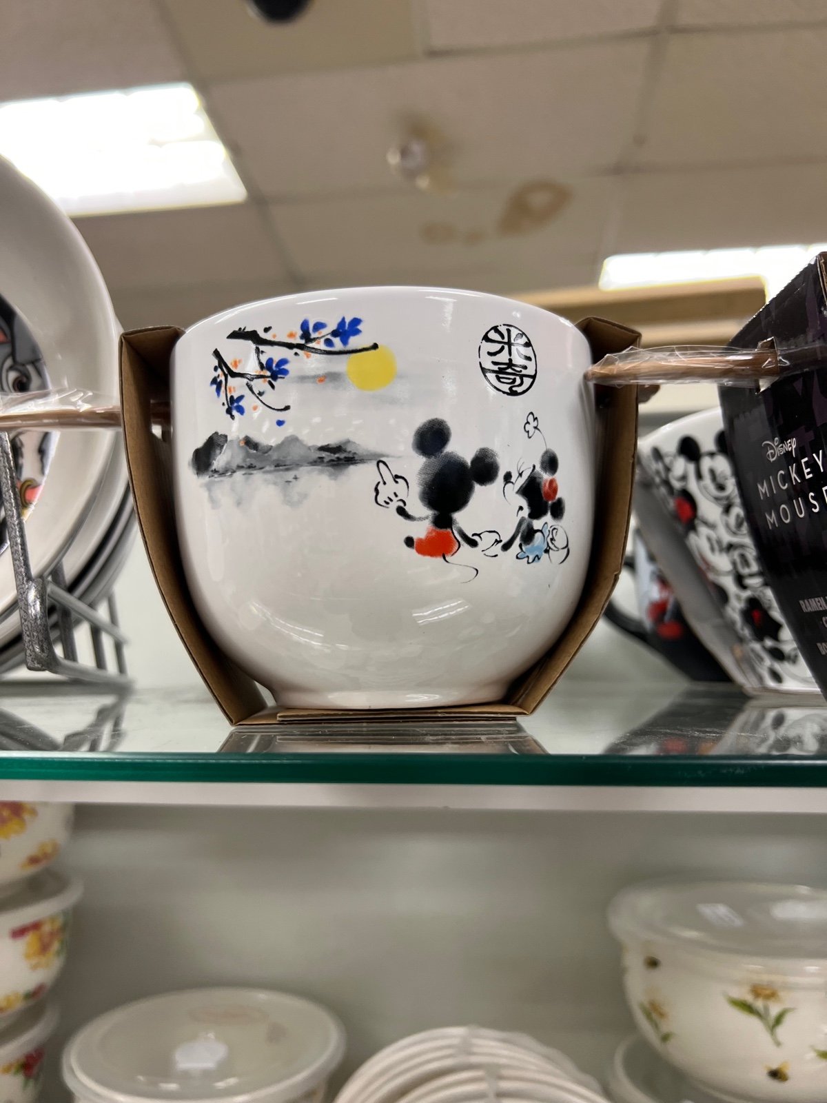 Disney Mickey & Minnie Ramen Bowl with Chopsticks