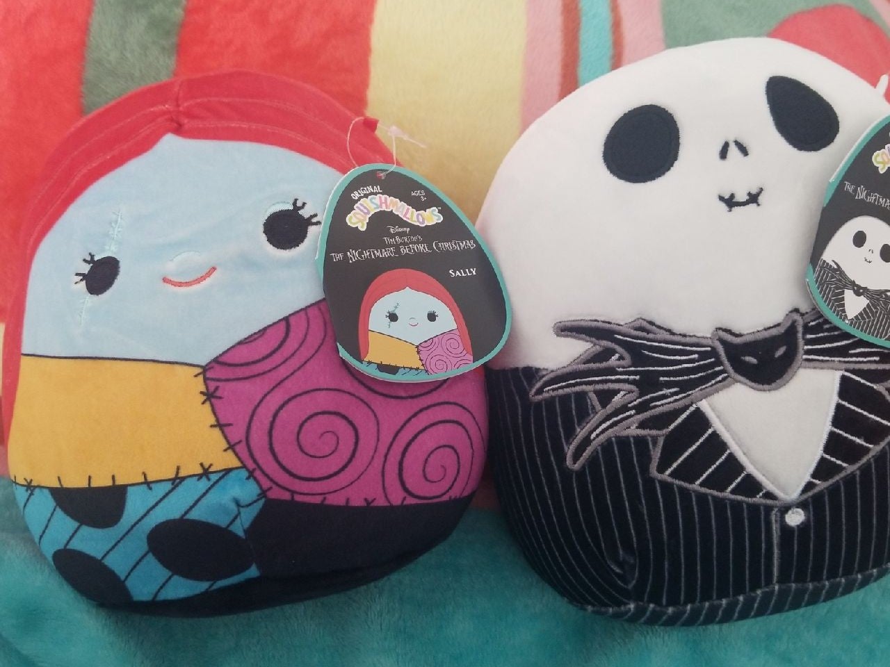 nightmare before christmas squishmallow Sally and Jack Skellington