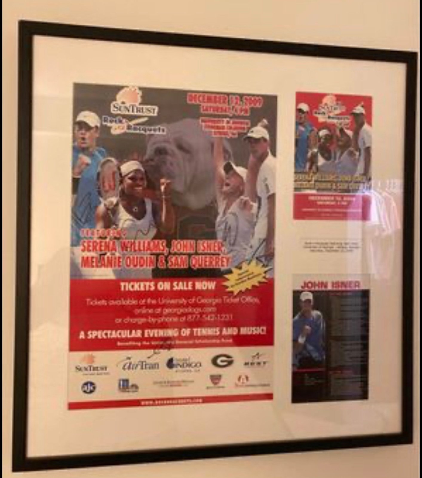 Autographed - Serena Williams/John Isner/Melanie Oudin