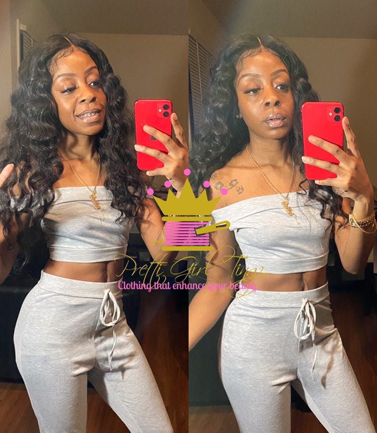 Grey Halter Top Pants Set