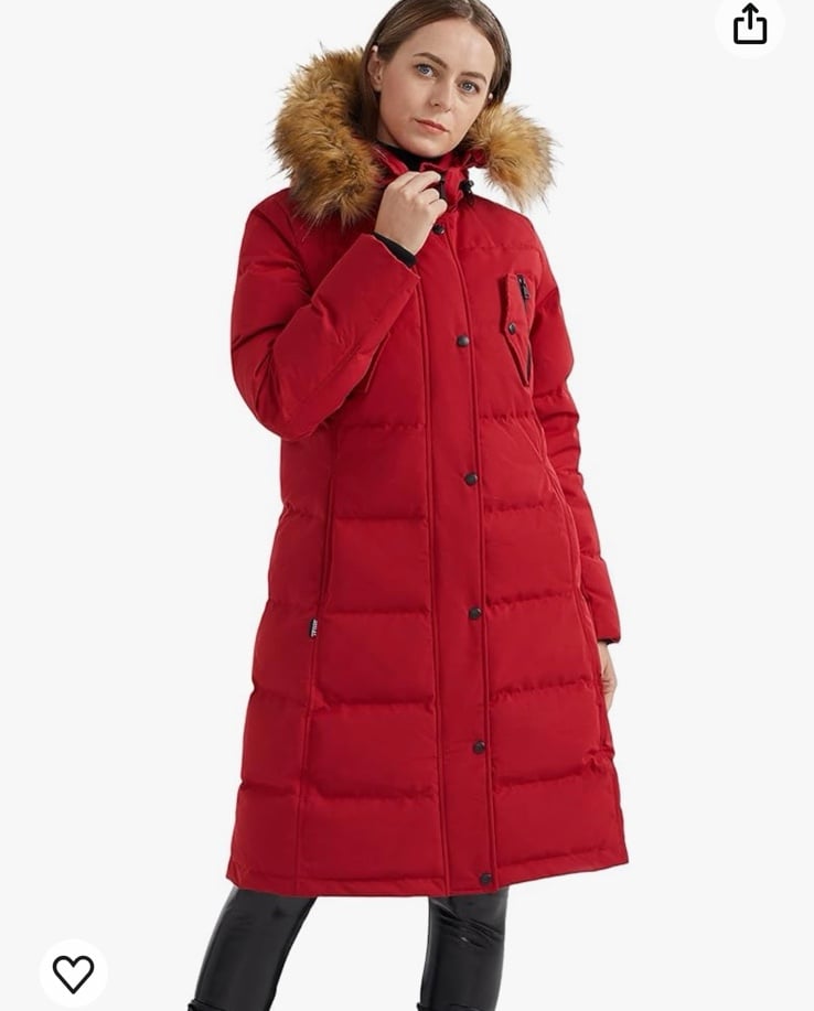 Jacket Orolay Women's Down Jacket Winter Long Coat Windproof Puffer Jacket with