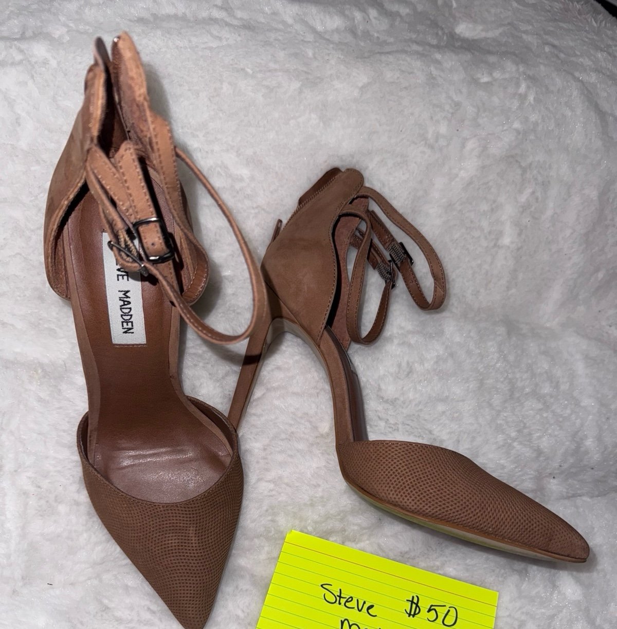 Steve Madden Pampered Leather Block Heel Pumps
