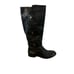 Coach Leather MAPLE Knee High Riding Boots Black Button Strap & Zipper SZ 8