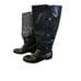 Coach Leather MAPLE Knee High Riding Boots Black Button Strap & Zipper SZ 8