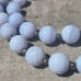 Vintage lacy agate stone beaded necklace