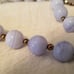 Vintage lacy agate stone beaded necklace