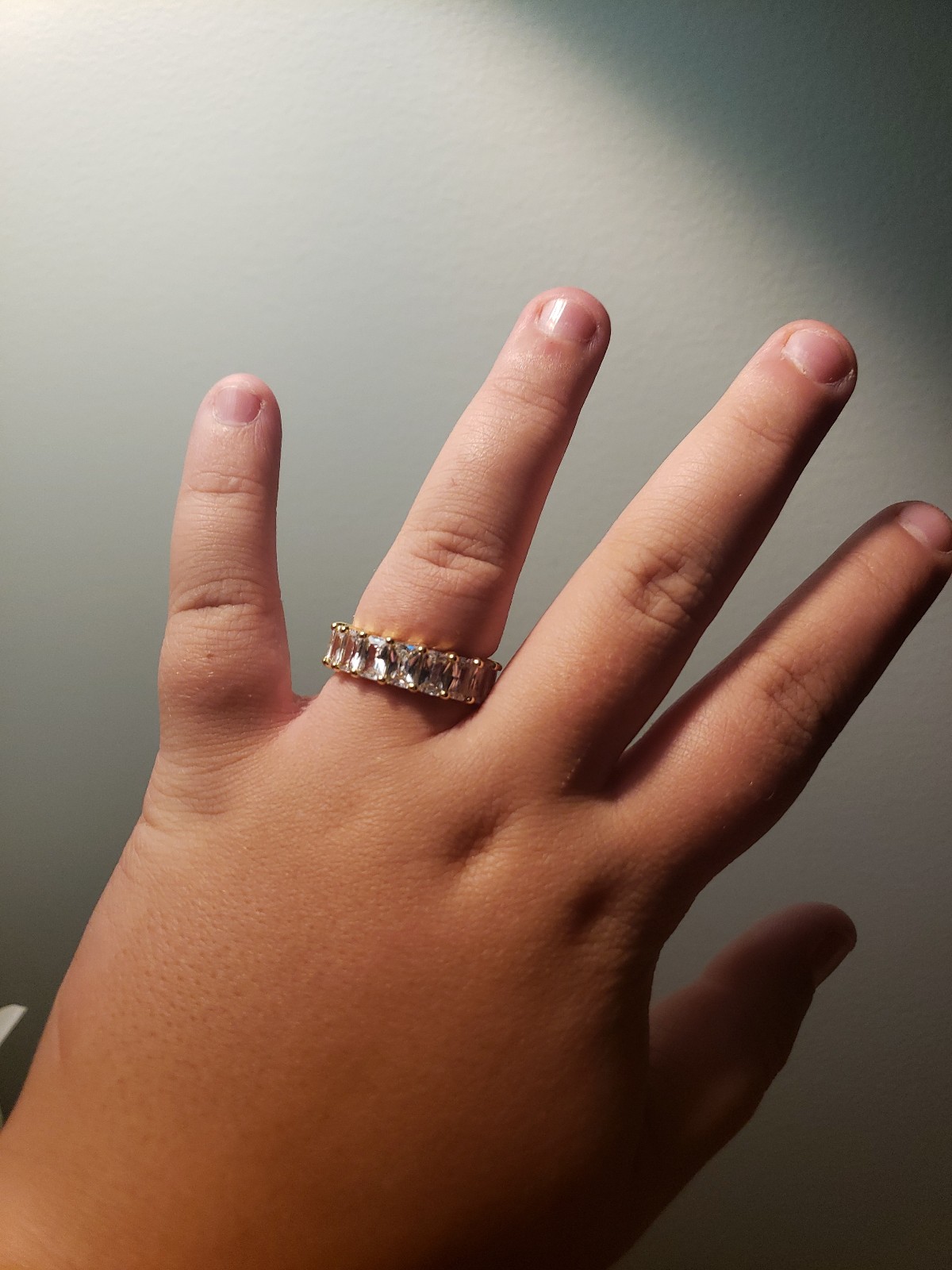 solid gold cz ring