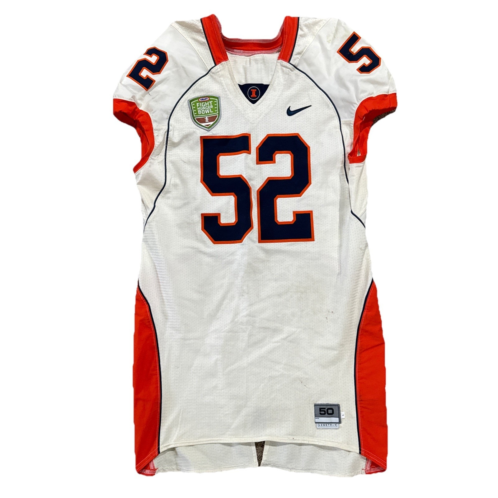 2011 Game Worn University Illinois Kraft Fight Hunger Bowl Game Jersey Alex Hill