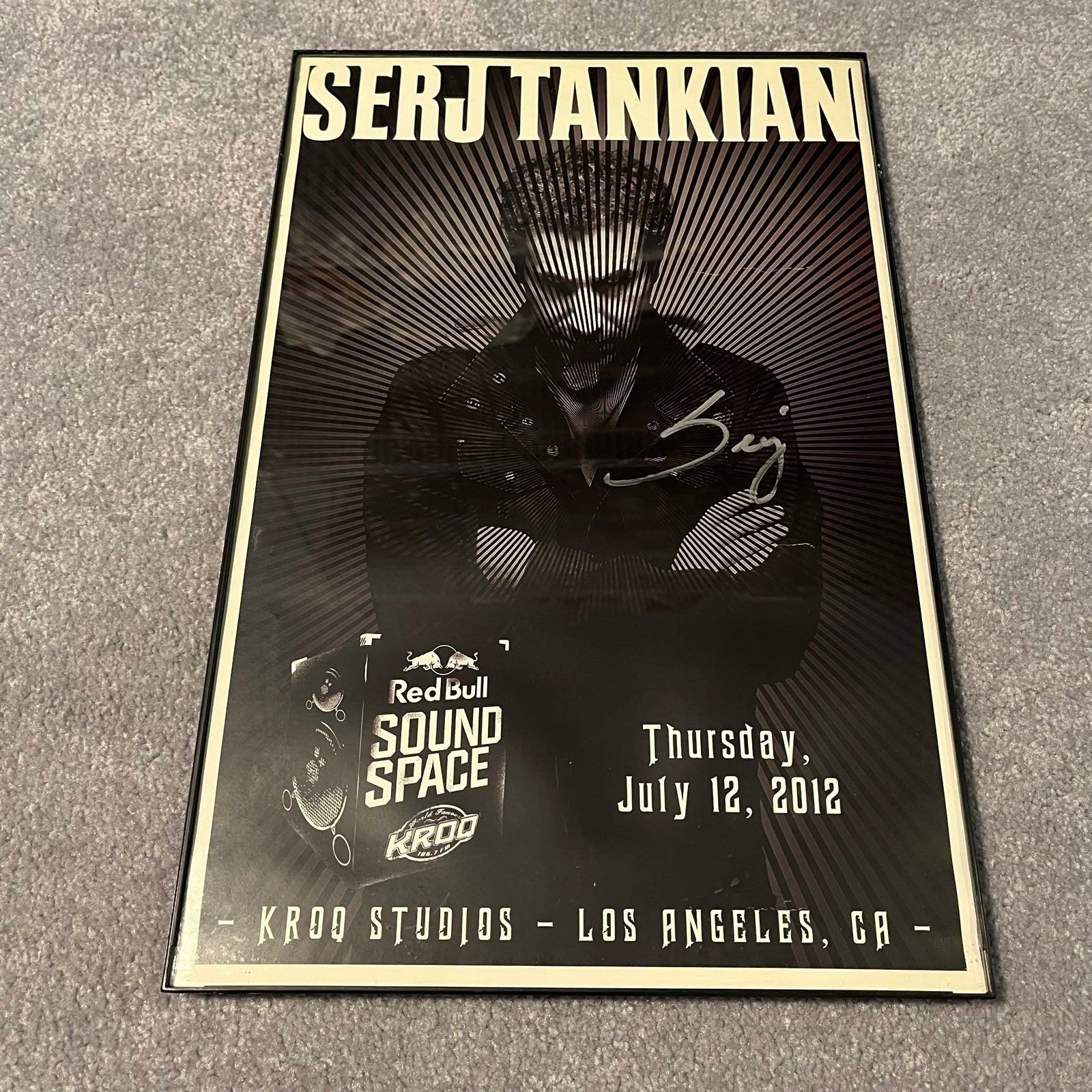 Serj Tankian Harakiri Tour Autographed Signed Promotional Poster 2012 Rare SOAD