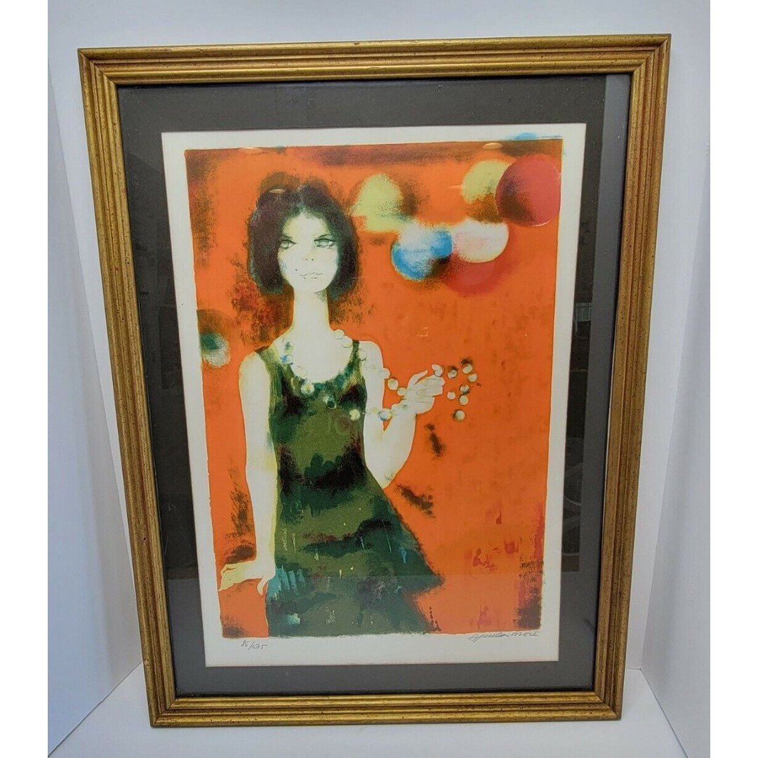 Ramón Aguilar-Moré 1924-2015 Limited Edition 86/275 Signed Lithograph of a Woman