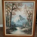 Beautiful Vintage Oil on Canvas Painting Landscape 24.5 x 28.5