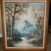 Beautiful Vintage Oil on Canvas Painting Landscape 24.5 x 28.5