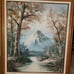 Beautiful Vintage Oil on Canvas Painting Landscape 24.5 x 28.5