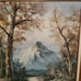 Beautiful Vintage Oil on Canvas Painting Landscape 24.5 x 28.5